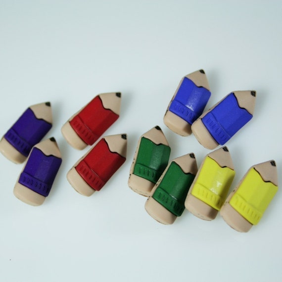 Pencil Novelty Buttons