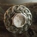 Art Deco Button Ring Adjustable,Handmade with vintage Buttons
