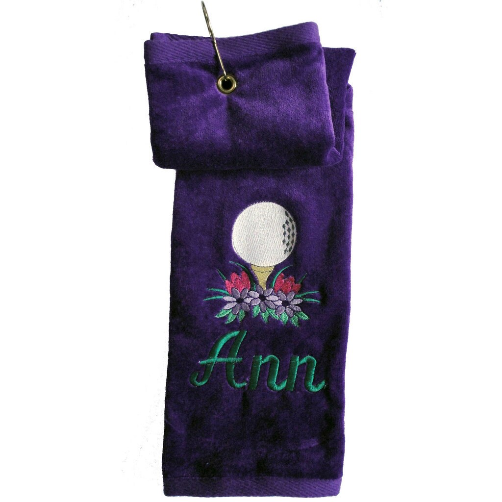 Custom Embroidered Personalized Golf Towel For Her