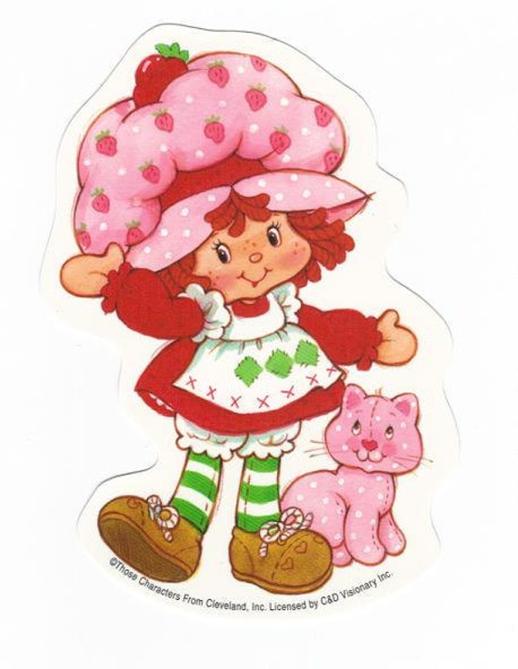 Large Strawberry Shortcake & Custard Cat Sticker