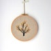 Cuckoo's Tree 5 - original mixed media embroidery hoop - 6''