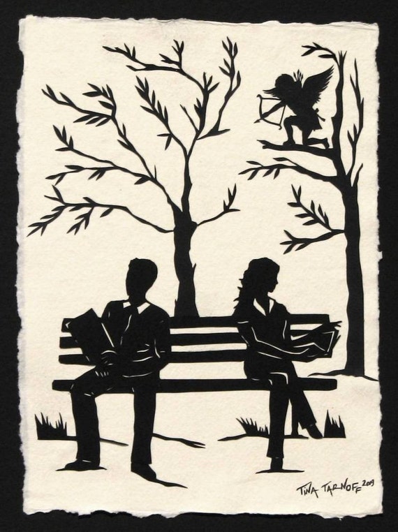 Sale 20% Off // Hand-Cut Papercut Art - DIVINE INTERVENTION Silhouette // Coupon Code SALE20