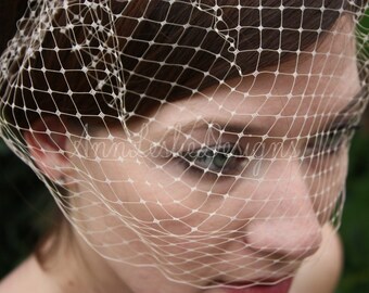 Small Birdcage Blusher Wedding Veil 25 Colors Available