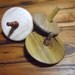 Three Handcrafted Wooden Toy Spinning Top Set T