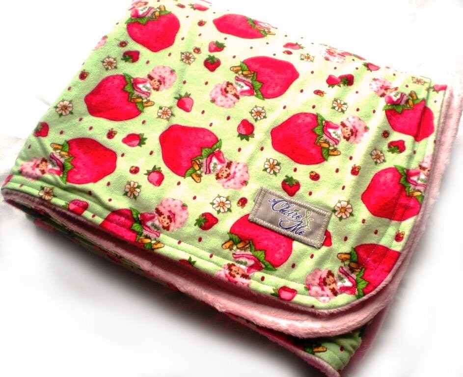 Strawberry Shortcake Girl Blanket by claireandjanae on Etsy