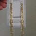 Beaded Dangle Chain Earrings - Golden