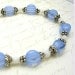 Cornflower Blue Bracelet - Fluted Glass Sterling Silver