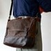 1942 FIELD MESSENGER - 15" laptop pocket - waxed canvas and leather messenger bag - ten pockets - unisex