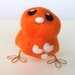 Silly Sale Half Price Sunny Etsy Coloured Tweet Bright Orange and White Needlefelted Bird