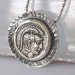 Silver Coin necklace with Goddess Athena Reproduction coin jewelry necklace