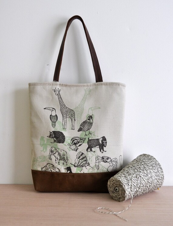 Animals Of Interest Tote by NewDuds on Etsy