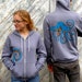 LIMITED SIZES XS only Octopus Zip Hoodie