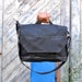 Waxed Canvas Messenger Bag - The Leonard in Slate Grey