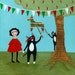 Cinco de Mayo Original Cat Folk Art Painting