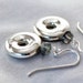 Sterling Silver Donut Earrings with Labradorite handmade designer jewelry