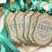 Candy Labels, Sweet Confections, Teal Wedding Idea, Candy Buffet, Wedding Favor Tags, Gift Tags, Wedding Decorations - CODE S2