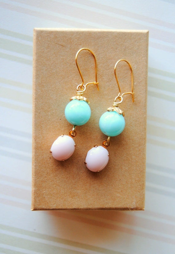 pretty pastel dangle earrings