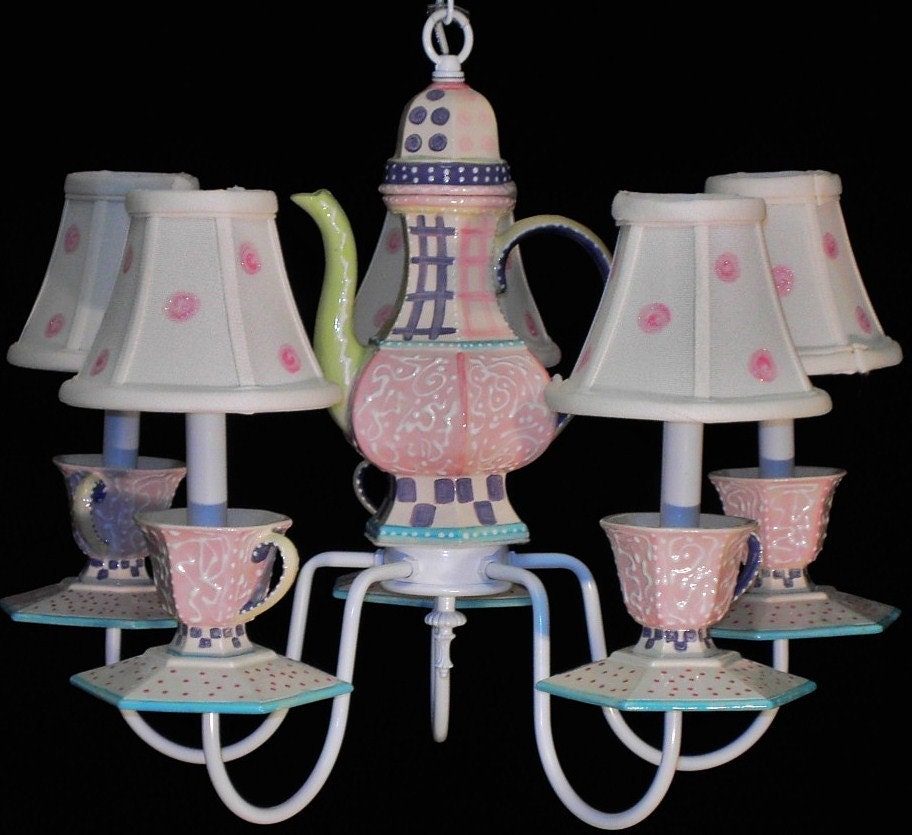 Teapot Chandelier Cups and Saucers Chandelier Teacup