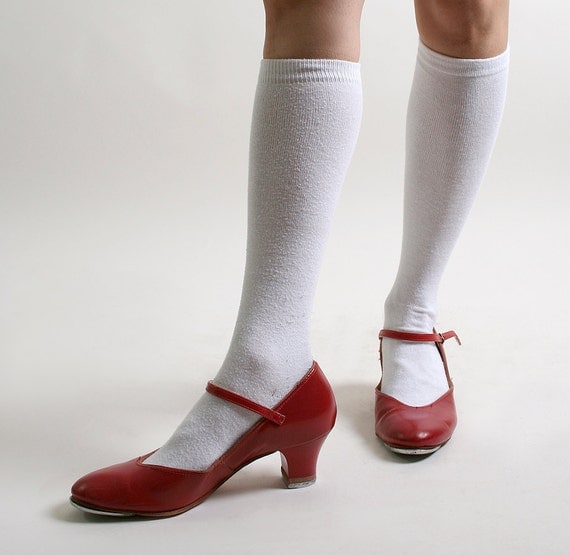 Vintage Tap Shoes Capezio Cherry Red Heels size 6 1/2 by zwzzy