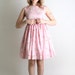 Vintage 1960s Mini Dress - Pastel Cotton Candy Pink Floral Print Babydoll - Small to Medium