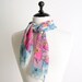 Vintage Scarf - Glentex Silk Strawberry Patch Long Scarf Summer Fashion