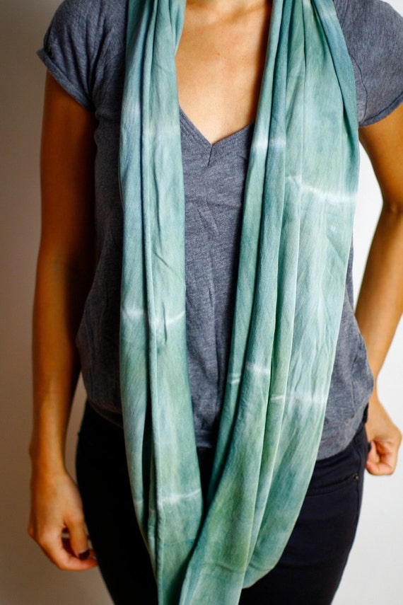 Eco Friendly Hand Dyed Circle Scarf Organic Bamboo Cotton