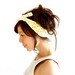 Tie Up Headscarf Yellow with Black Polka Dots