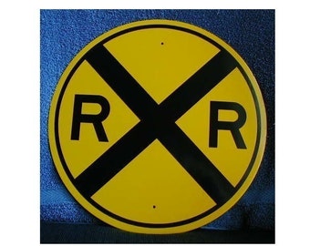REFLECTIVE RAILROAD CROSSING sign for room decoration