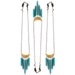 Turquoise howlite crescent necklace