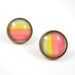 Pastel Earring Studs - Pink Yellow Earring Posts - Colorful Earring Studs - Line Earrings - BoxingDaySale
