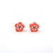 Tiny Red Flower Earring Studs Free Shipping Etsy Blue White Navy Gift for her under 10