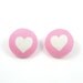 Pink and White Heart Earring Studs Everyday Jewelry Romantic Jewelry Free Shipping Etsy