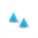 Aqua Blue Triangle Earring Posts - Turquoise Blue Triangle Earring Studs - Geometric Earrings