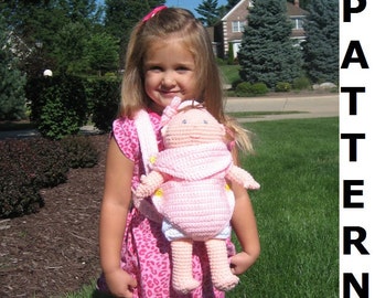 Crochet Pattern for Baby Doll Carrier and Portable Bassinet