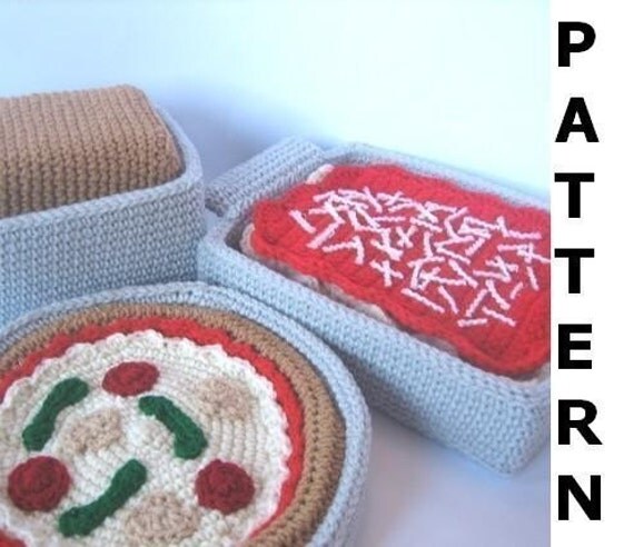 Play Food Crochet Pattern - Bake an Italian Meal