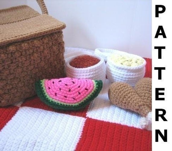 Picnic Basket Play Food Crochet Pattern