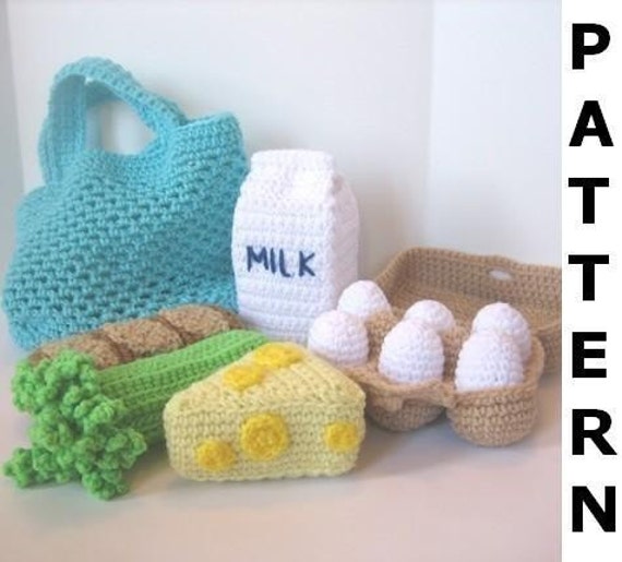 Grocery Shopping Play Food Crochet Pattern