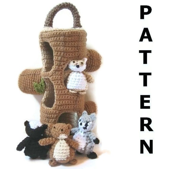 Woodland Creatures Crochet Pattern - finished items made from pattern may be sold