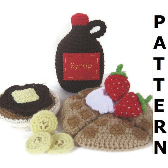 Waffles, Pancakes & Syrup Play Food Crochet Pattern