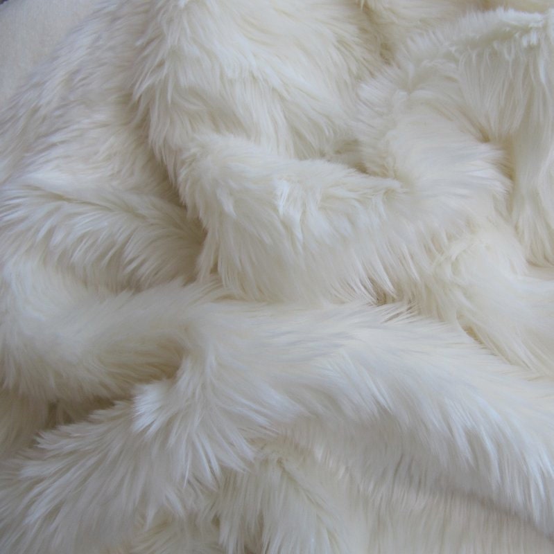 Fluffy Cloud milky white 20mm pile synthetic faux by EmmasBears