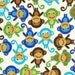 NEW Urban Zoologie and Remix Fabric by Ann Kelle for Robert Kaufman, Monkey in Royal-Fat Quarter