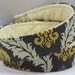 DSLR Camera straps- Damask in Granite with Pale Yellow Minky