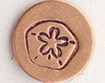 Design Stamp - SAND DOLLAR - 6mm stamped image - includes How to Stamp Metal tutorial