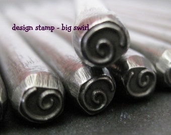 Design Stamp - BIG SWIRL - includes How to Stamp Metal tutorial