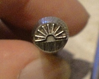Design Stamp - HALF SUN - includes How to Stamp Metal tutorial