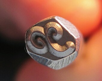 Design Stamp - FLOURISH - 1/4 inch (6mm) - includes How to Stamp Metal tutorial