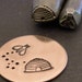 2 design stamps - includes 3/8 inch (9.5mm) BEEHIVE by WonderStruck Studios and 1/4 inch (6mm) BEE - includes How to Stamp Metal tutorial