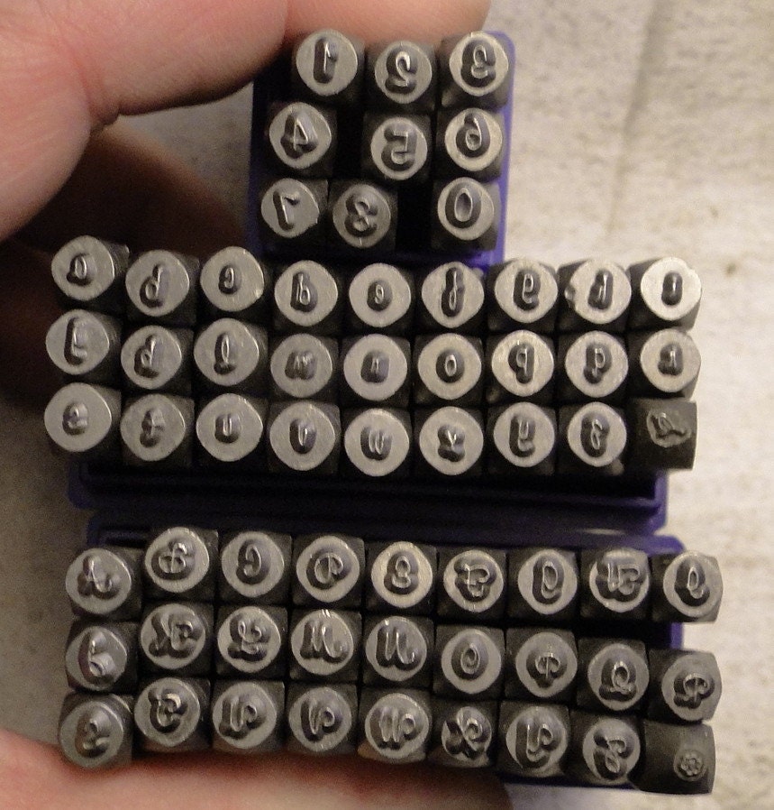 NUMBERS steel stamps MURRAY HILL 3mm numbers by Stampadoodle