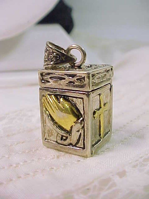 Small Prayer Box Charm or Pendant