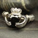 Black CZ Claddagh ring Sterling silver - Size 10 ready to be shipped